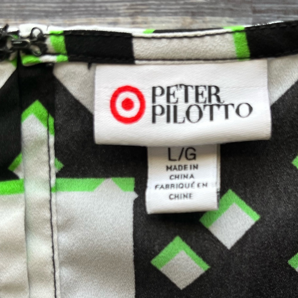 -Peter Pilotto for Target sleeveless top black white and green geometric tanktop - Picture 5 of 9
